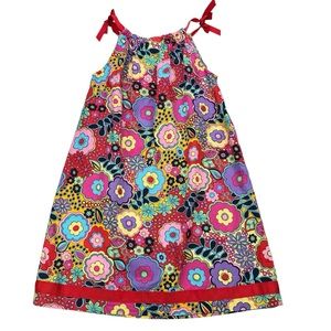 Hanna Andersson Retro Floral Cotton dress, 130(7-10 yrs). 2011 style.